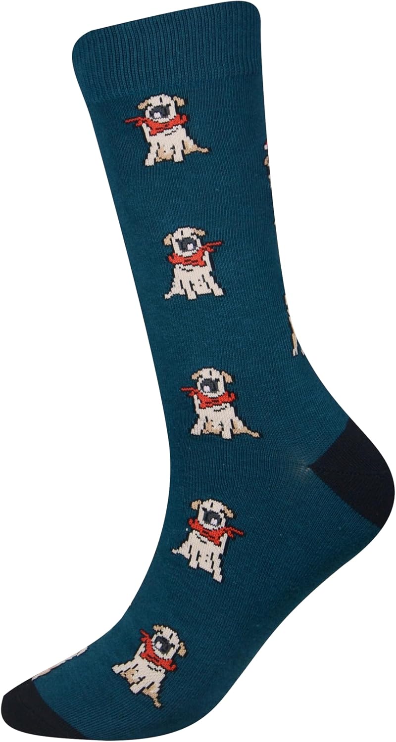 Cansok Men's 2/4 Packs Fun Crazy Novelty Dress Crew Socks - Image 4